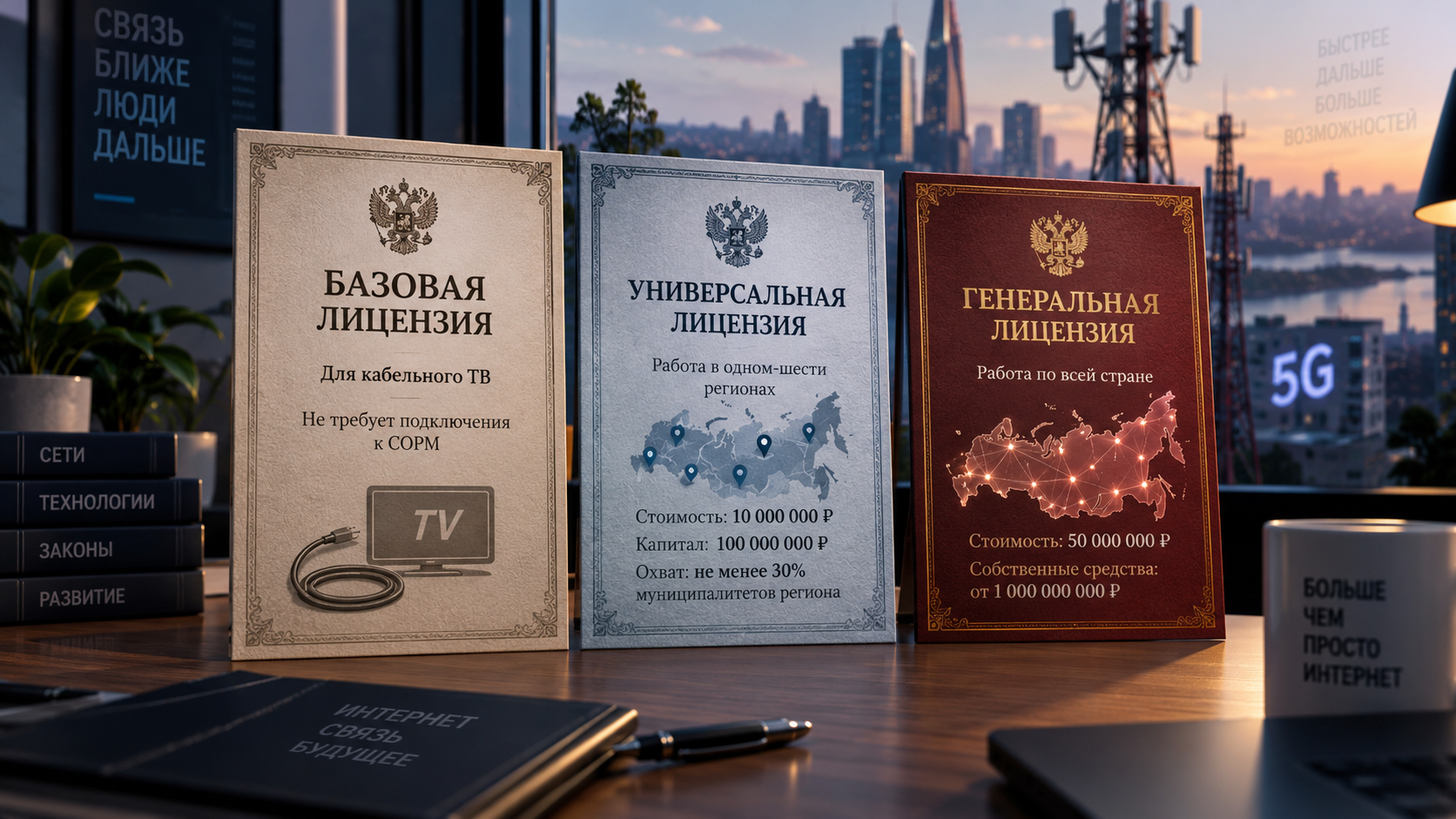 Суть реформы: три лицензии вместо двух десятков. Три типа лицензий для интернет-провайдеров с разными требованиями. Фото.