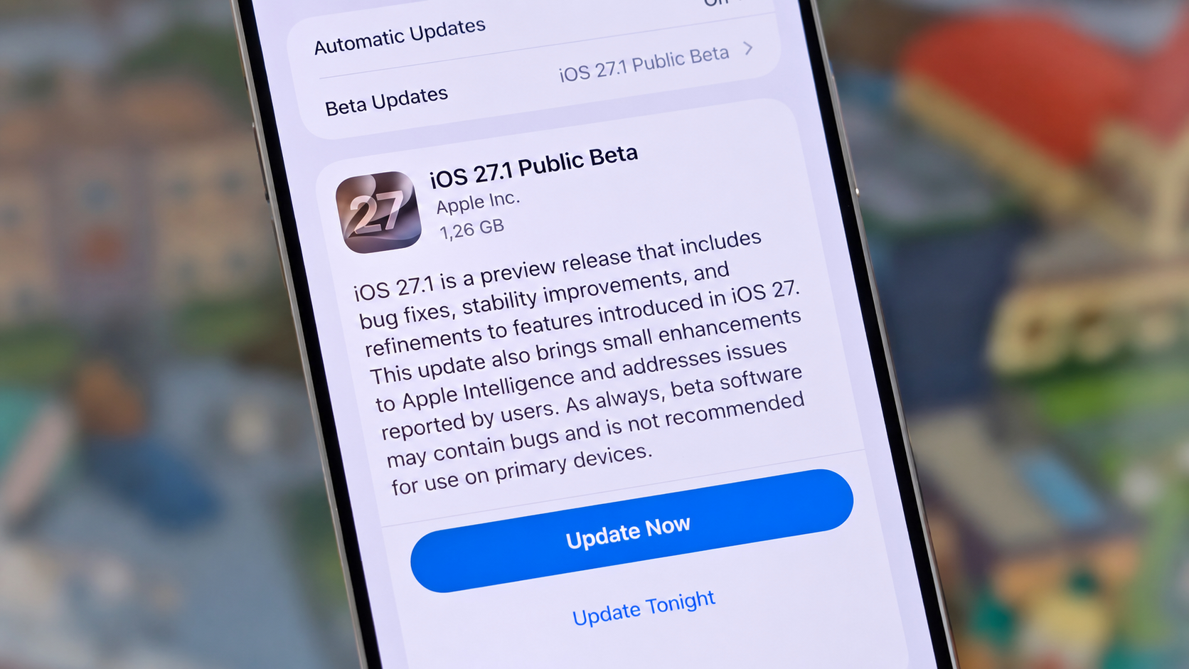 Бета iOS 27.1 не вышла
