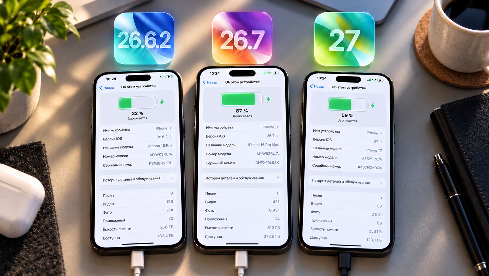 Сравнение автономности iPhone с iOS 27 и другими iOS