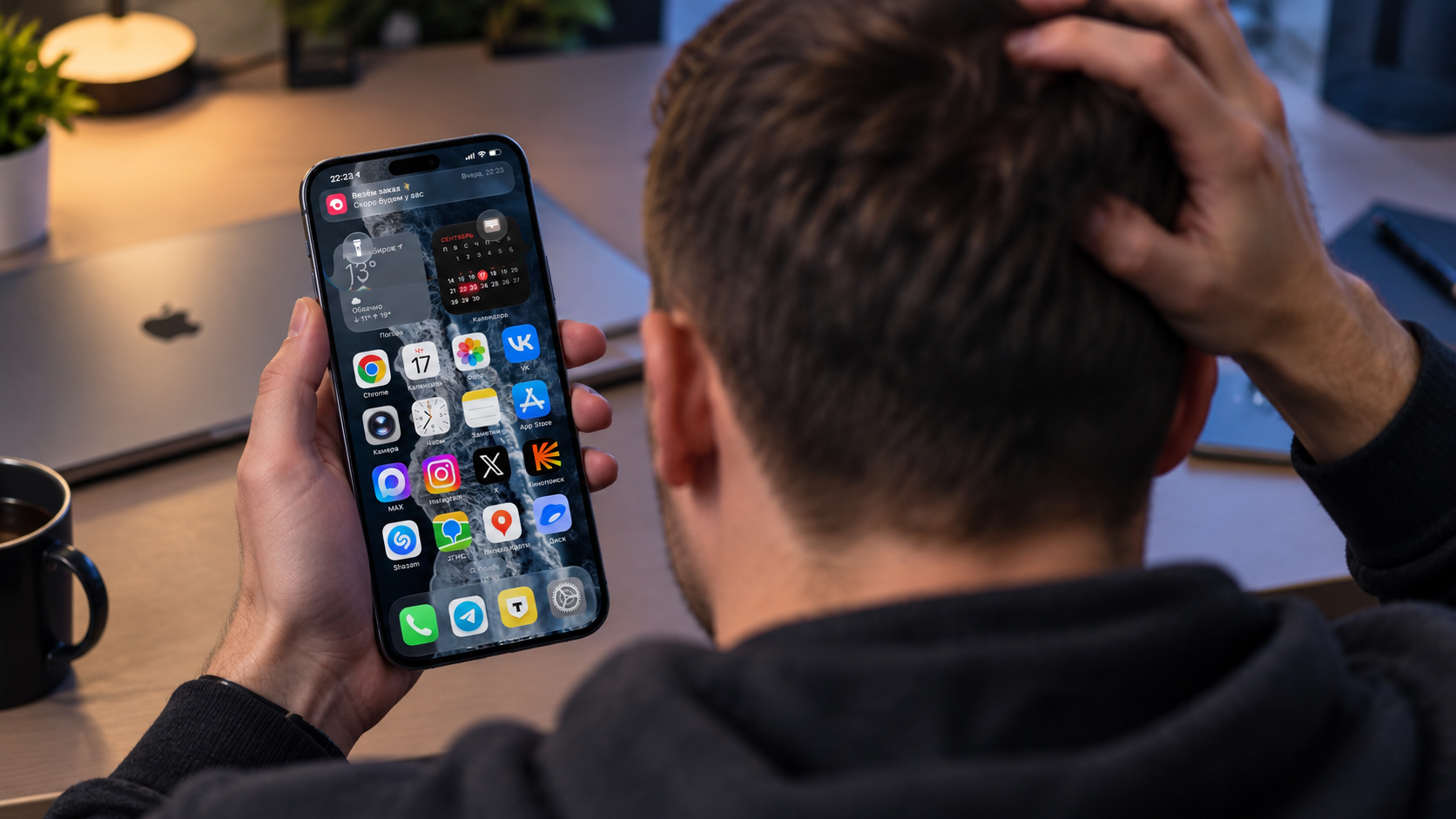 Баг с зависанием центра уведомлений на iPhone