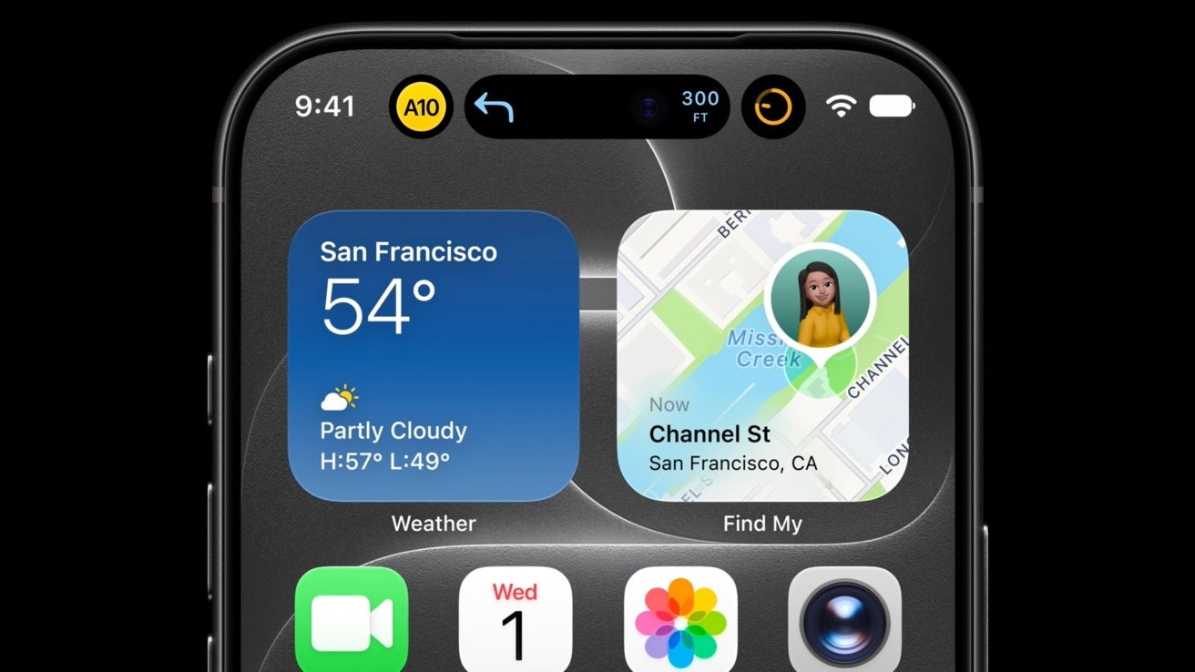 Динамический остров с тремя живыми активностями на iPhone 18 Pro