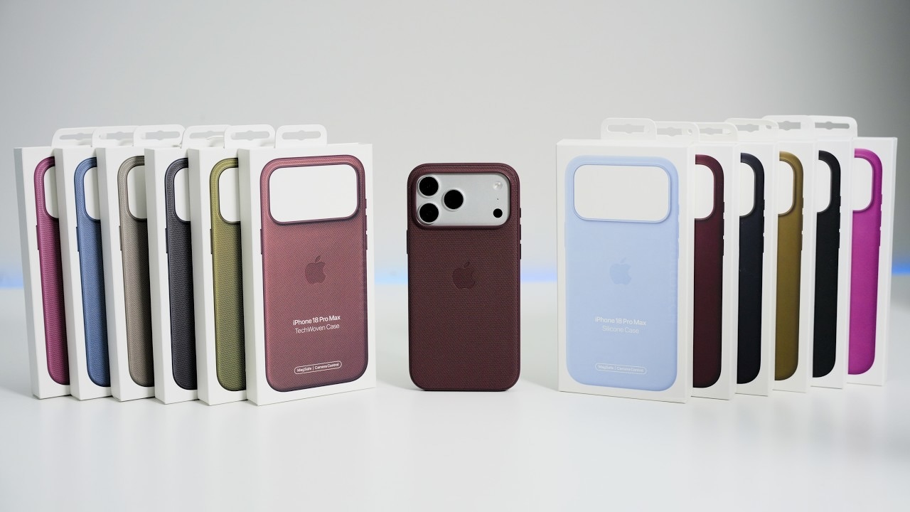 Вся палитра цветов фирменных чехлов Apple для iPhone 18 Pro Max