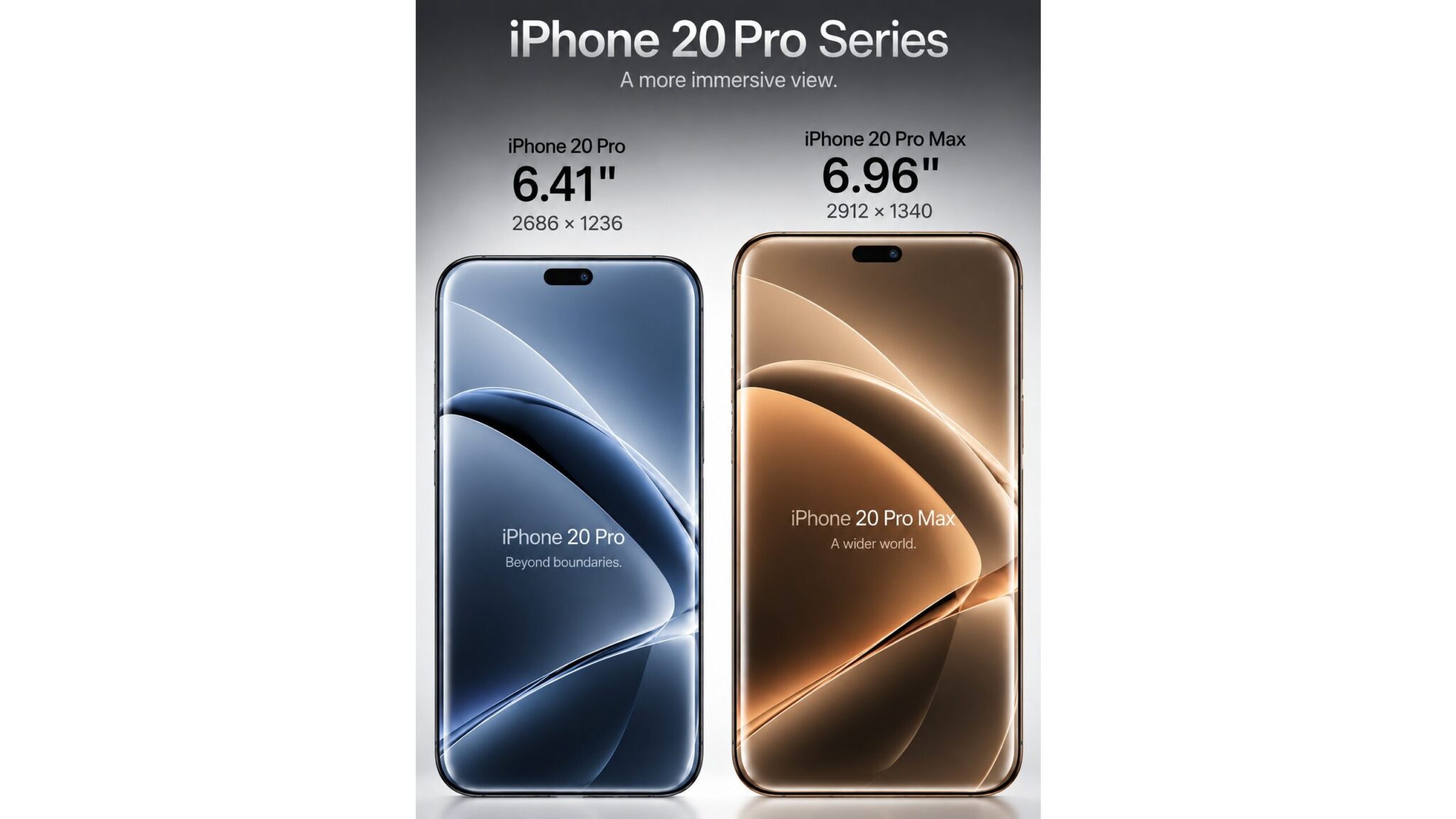 Размеры экранов iPhone 20 Pro и iPhone 20 Pro Max по данным утечек
