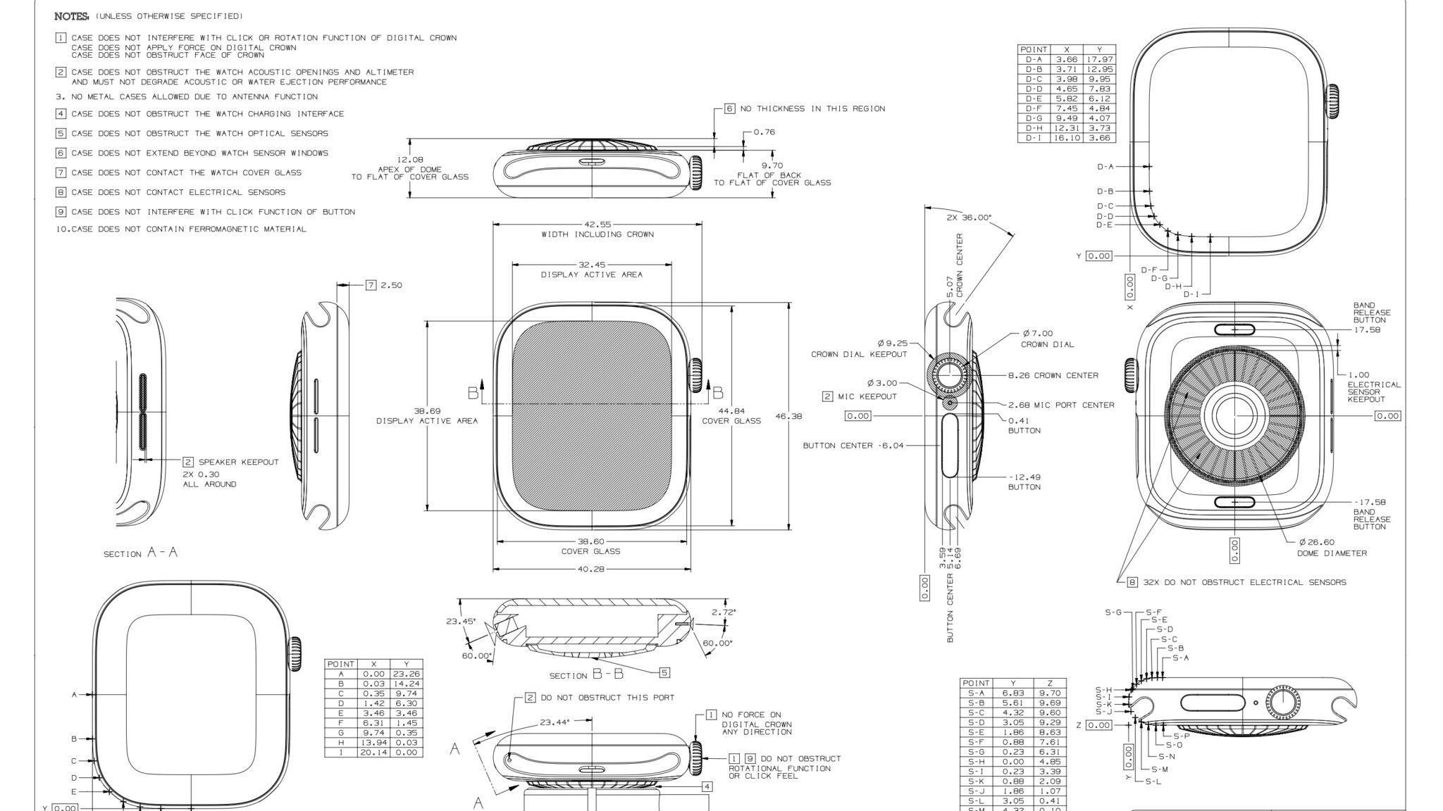 Чертеж Apple Watch Series 12