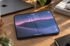 Почему у iPhone Duo матовый экран, хотя у всех складных смартфонов глянцевый. Фото.