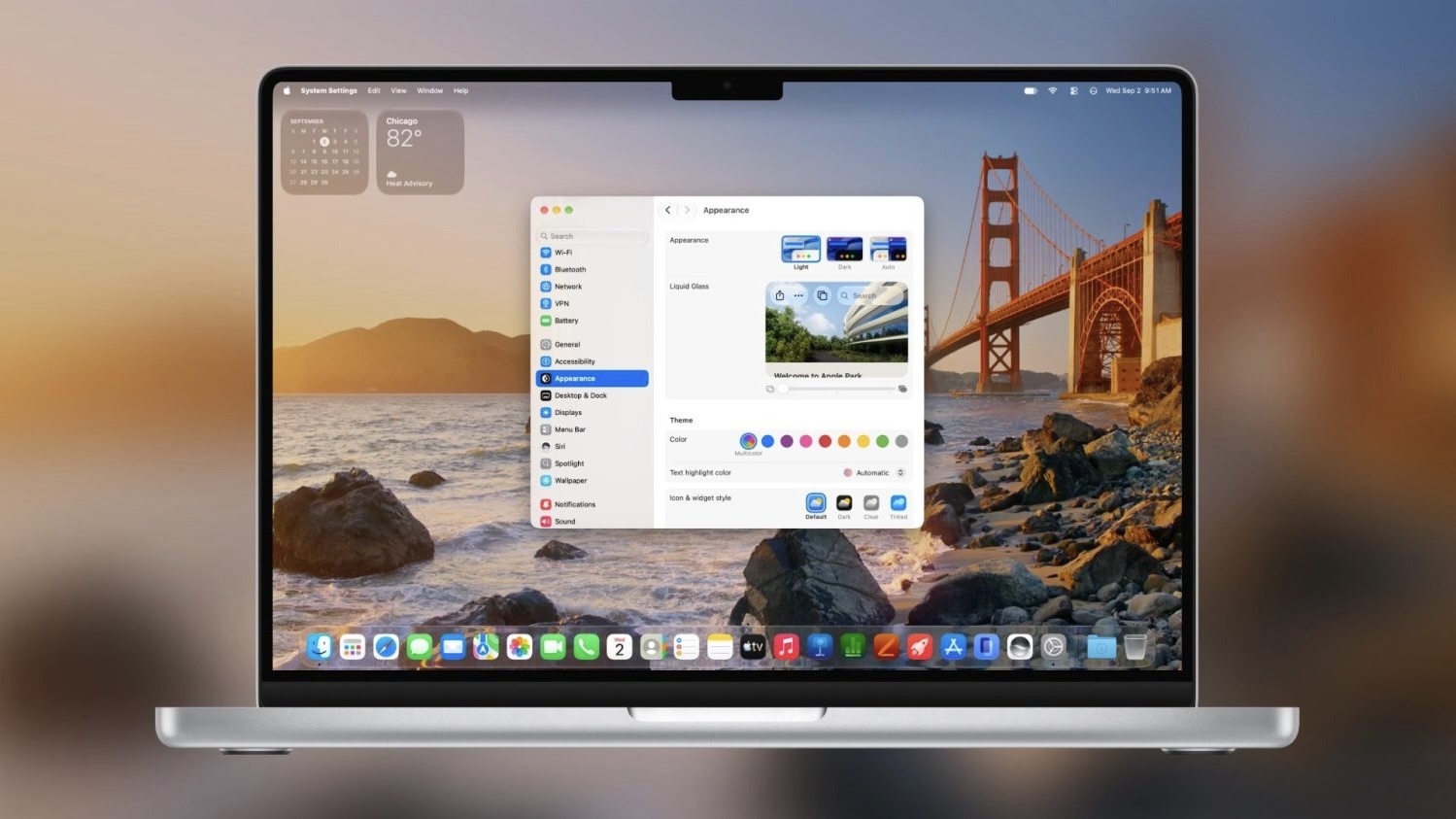 Гибкая настройка Liquid Glass в macOS 27