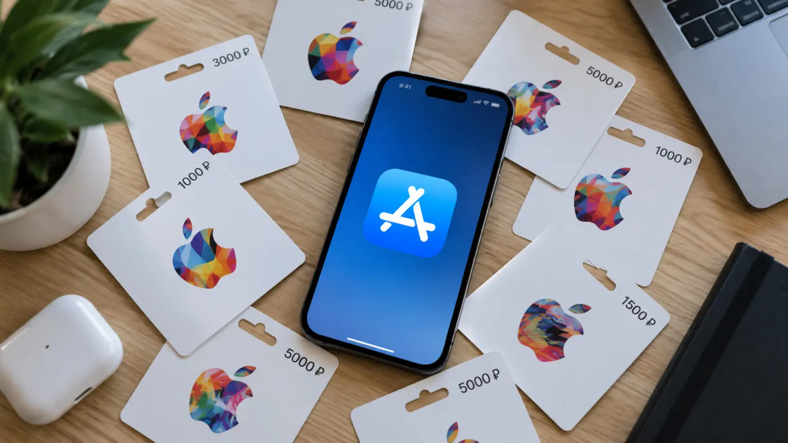 Подарочные карты Apple для пополнения баланса Apple ID