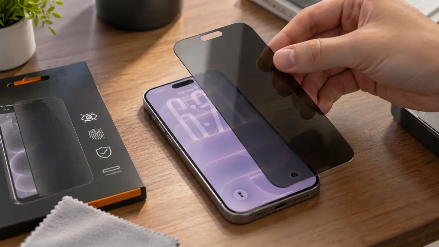 Снятие защитного стекла с iPhone