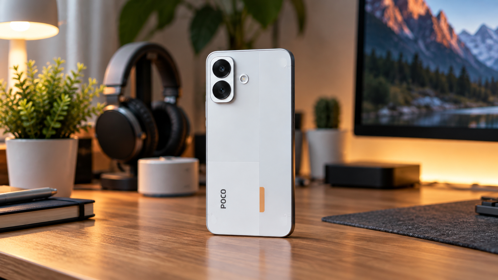 POCO X8 на столе