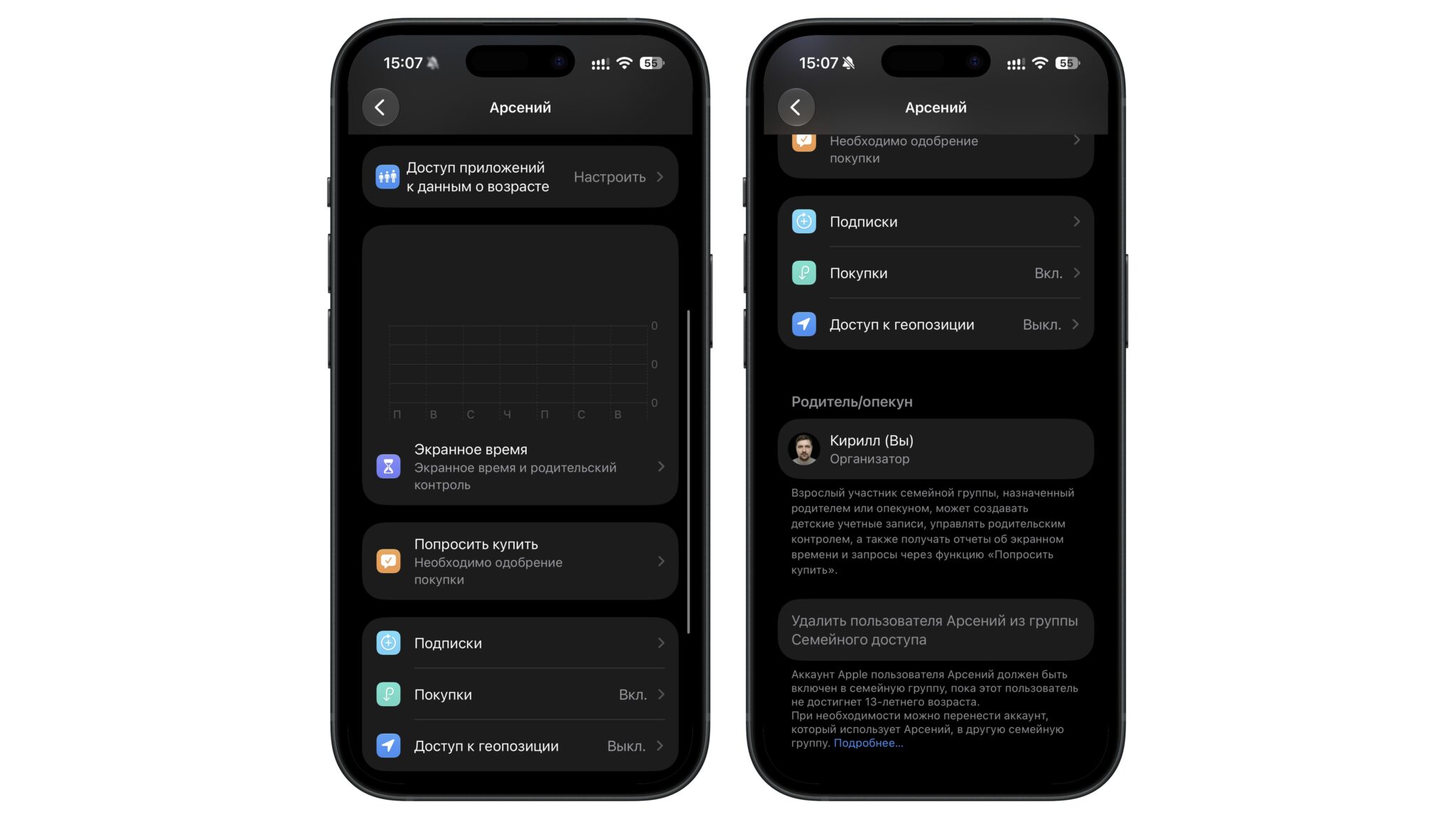 Настройка родительского контроля на iPhone