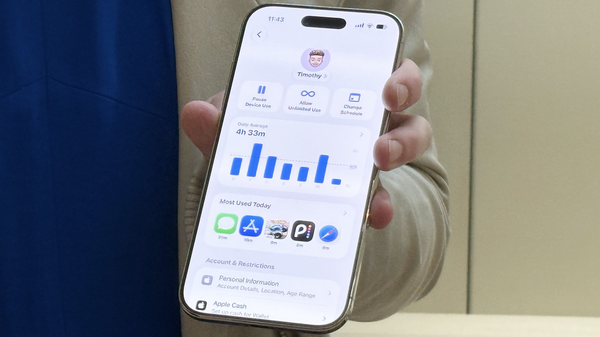 Новое экранное время на iPhone после обновления