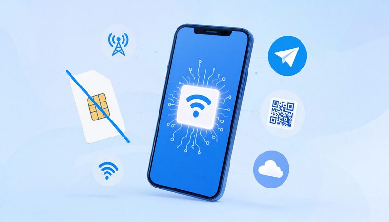 Способ 3. Второй номер оператора и eSIM. Для регистрации подойдет номер eSIM. Фото.