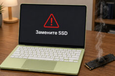 Оказывается, MacBook Neo сам убивает свой SSD за 2 месяца. Фото.