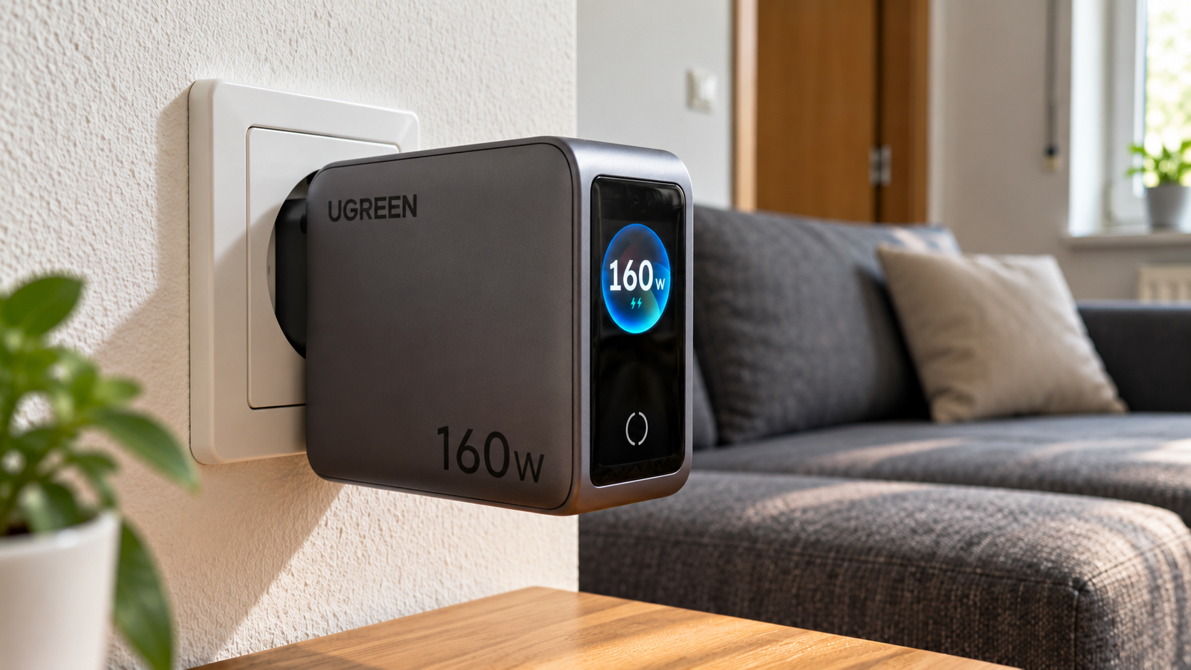 Экран на блоке питания UGREEN