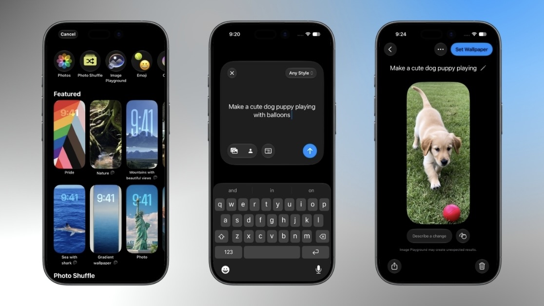 Генерация обоев с собакой на iPhone