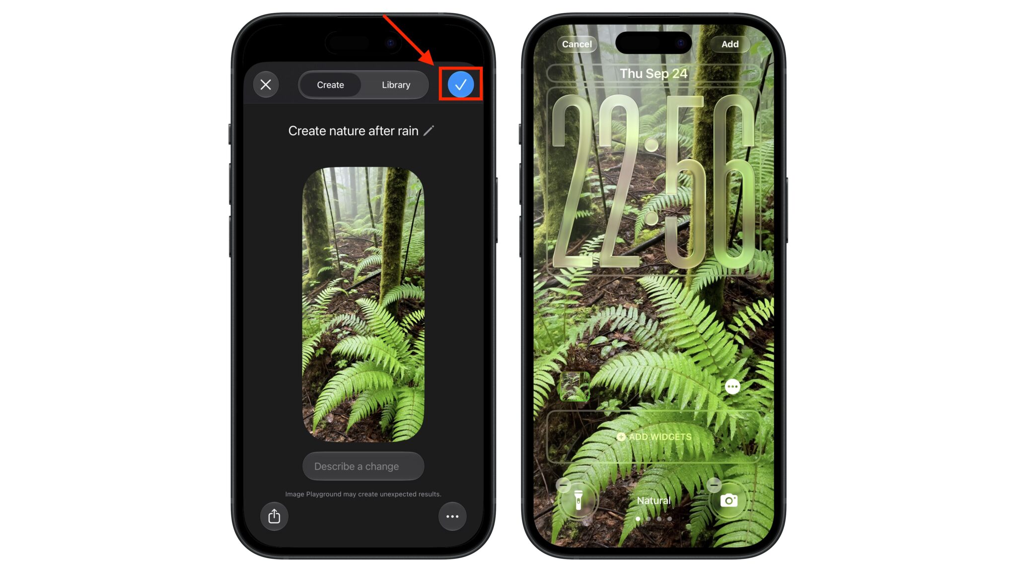 Сгенерированные обои на iPhone