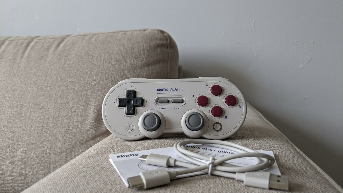 Геймпад 8BitDo SN30 Pro в расцветке G Classic с кабелем и инструкцией