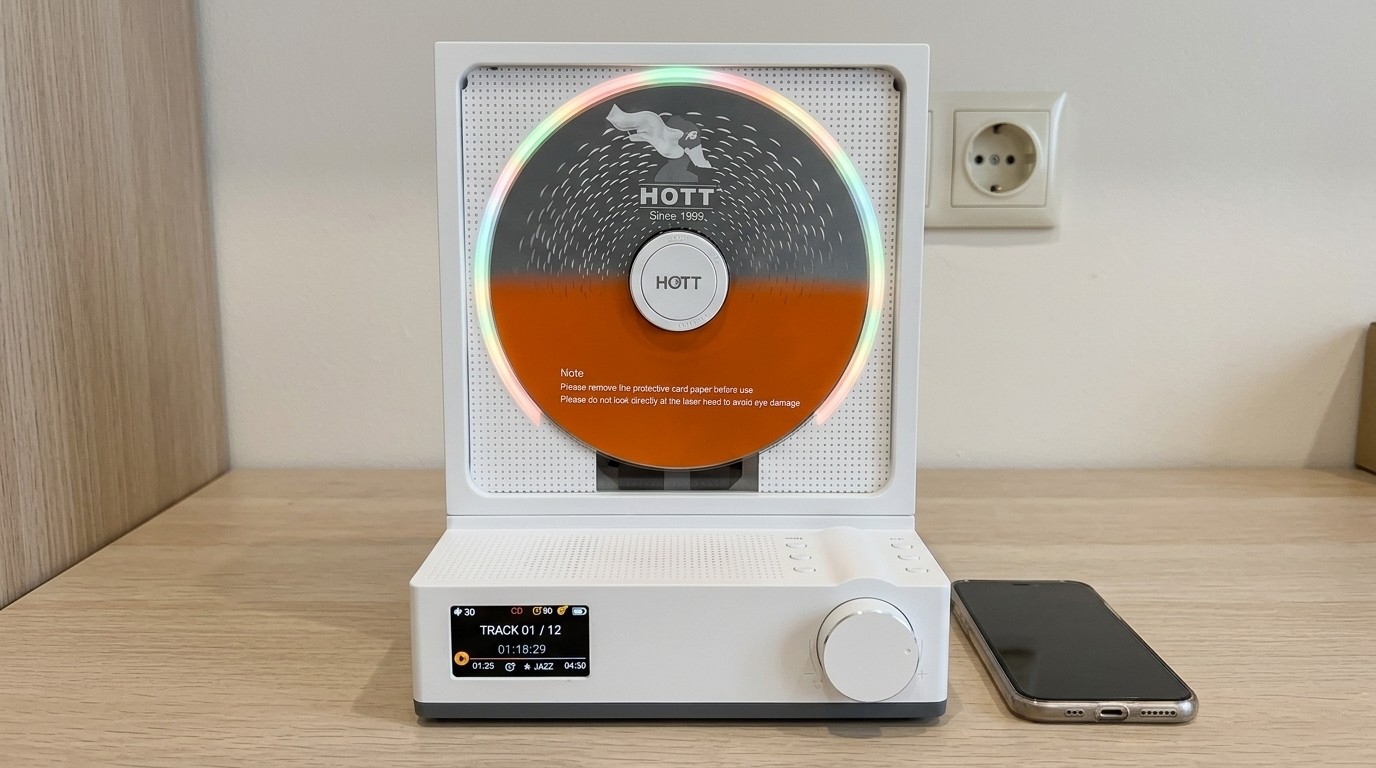 CD-плеер HOTT с подсветкой диска и экраном трека