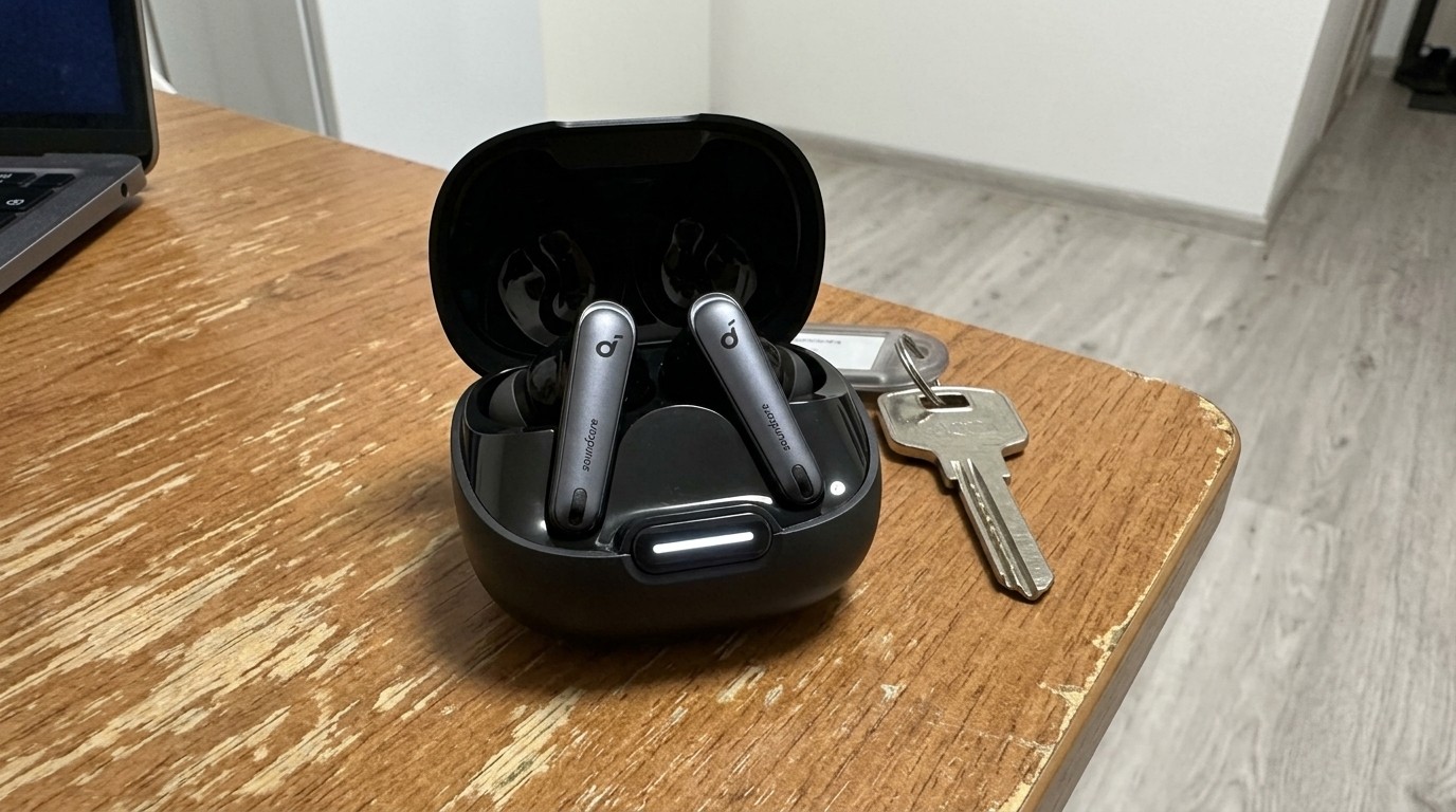 Наушники Soundcore Liberty 4 NC в открытом кейсе