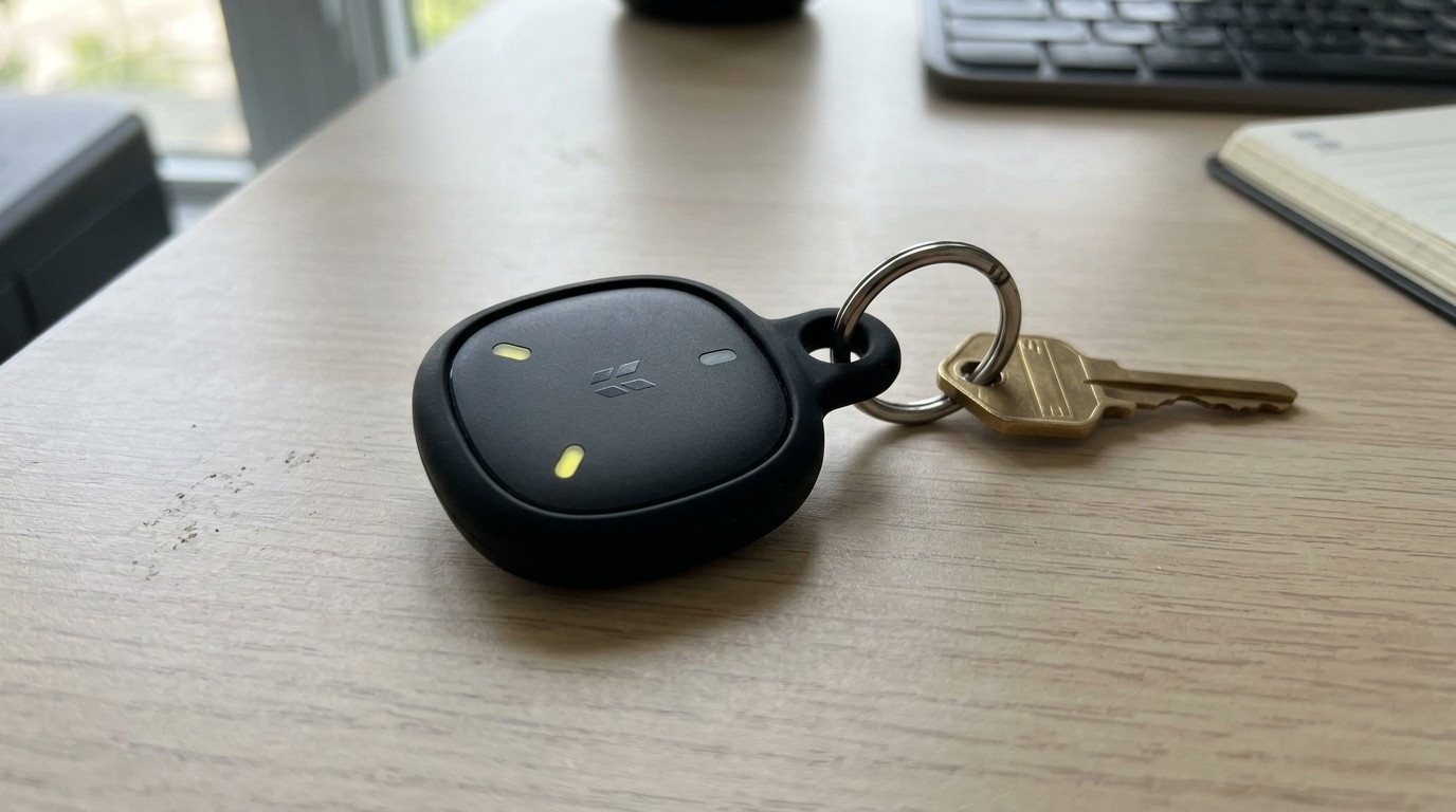 Трекер UGREEN в чехле на связке ключей