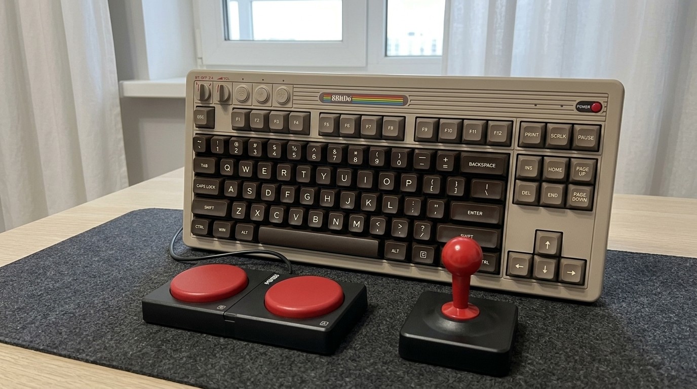 Клавиатура 8BitDo C64 с кнопками и джойстиком