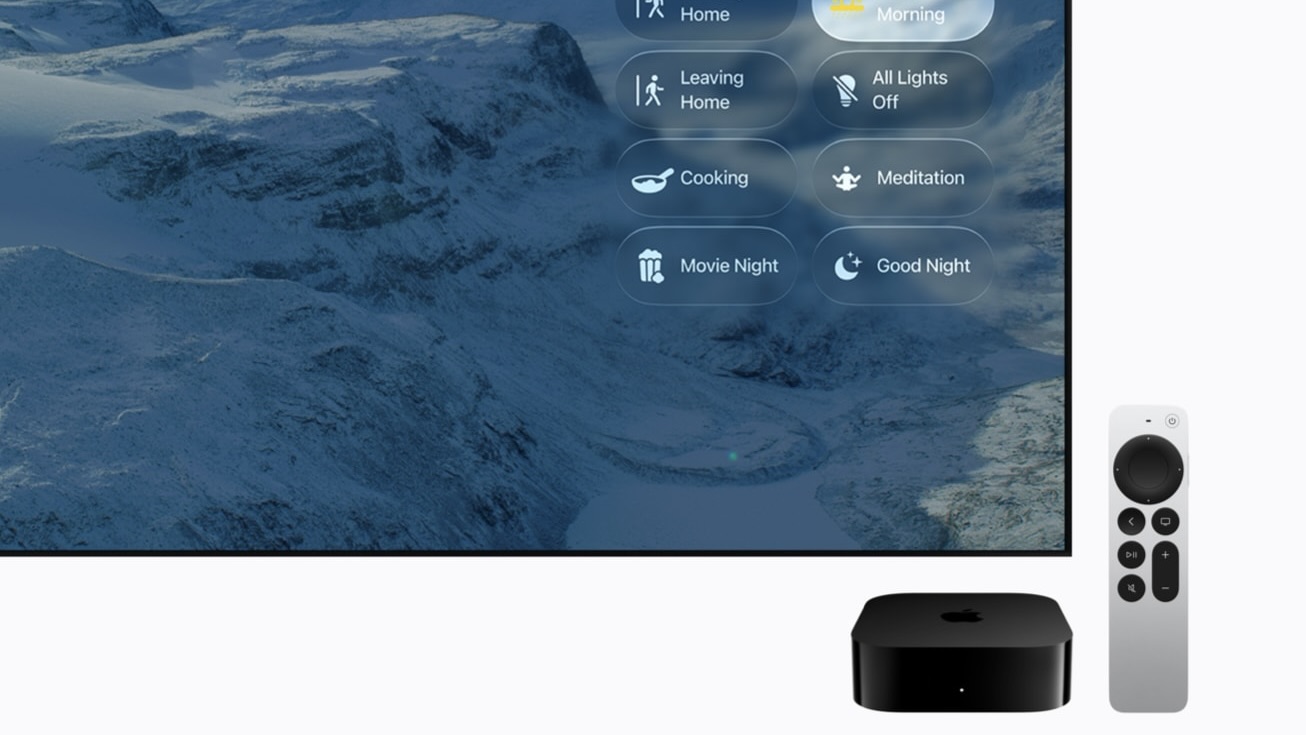 Сценарии умного дома на экране Apple TV: «Ухожу из дома», «Кино», «Спокойной ночи» и другие