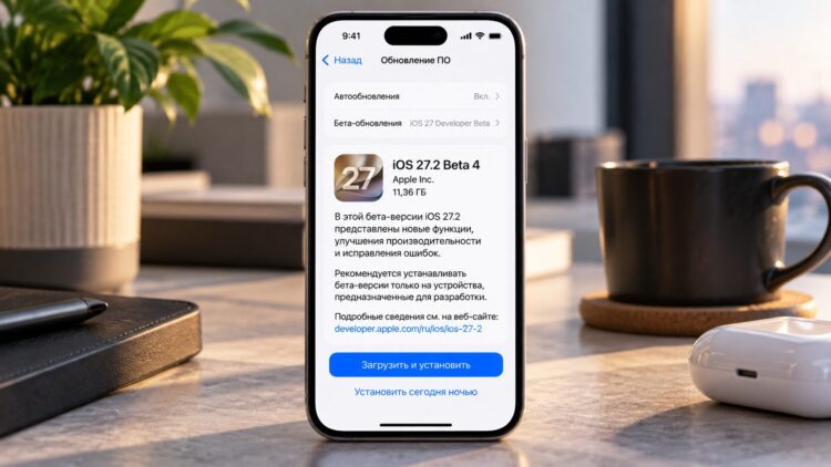 iOS 27.2 beta 4 вышла без главной новой функции. Что изменилось и когда релиз. iOS 27.2 beta 4 вышла без главной новой функции. Что изменилось и когда релиз. Фото.