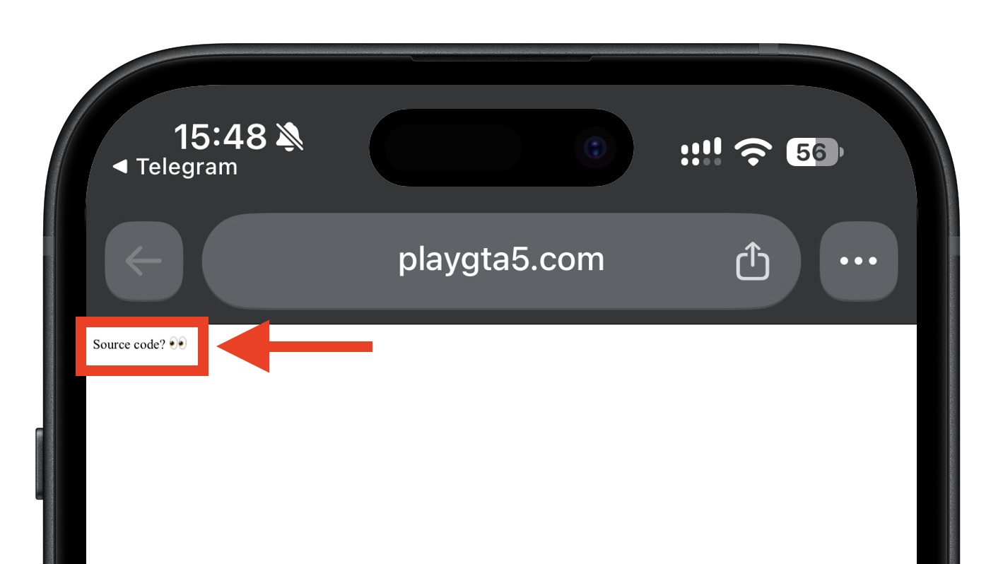 Ошибка при запуске GTA V в браузере на iPhone