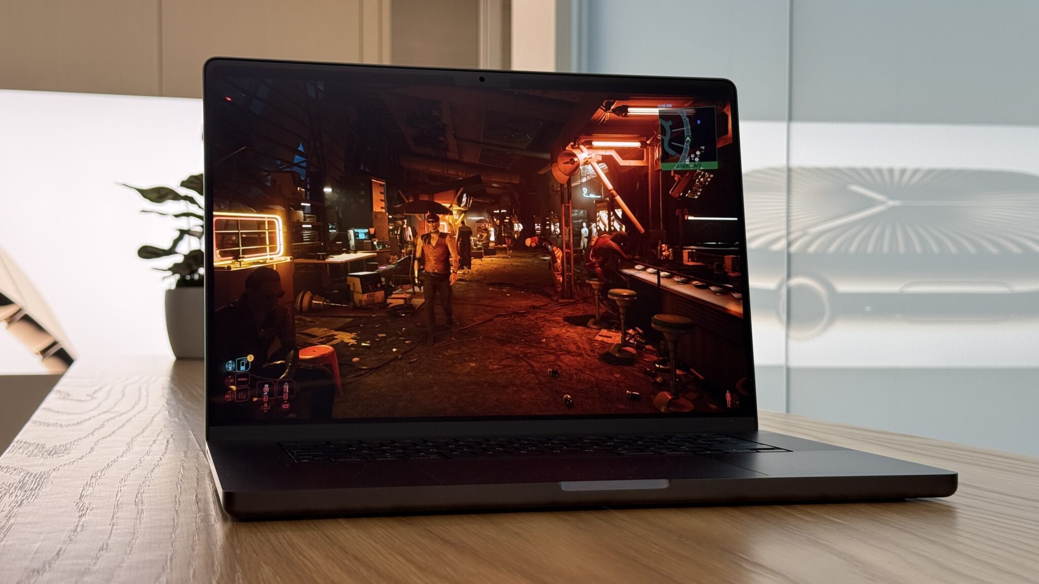 Cyberpunk 2077 на MacBook Pro