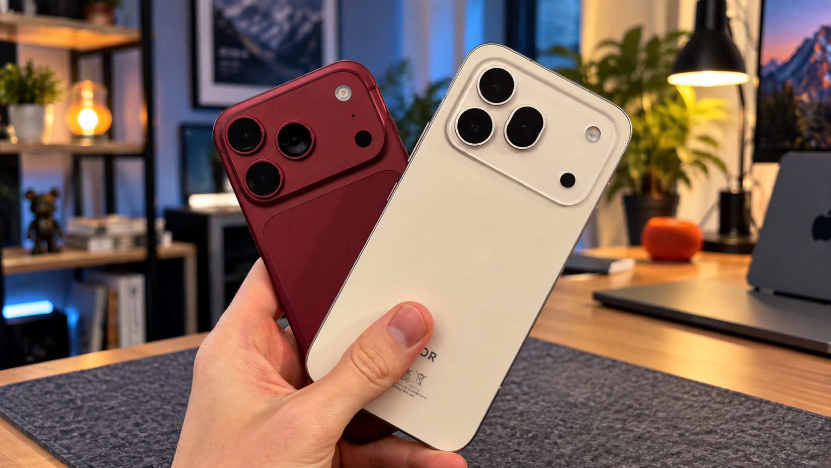 iPhone 18 Pro и Honor 600 Pro в руке