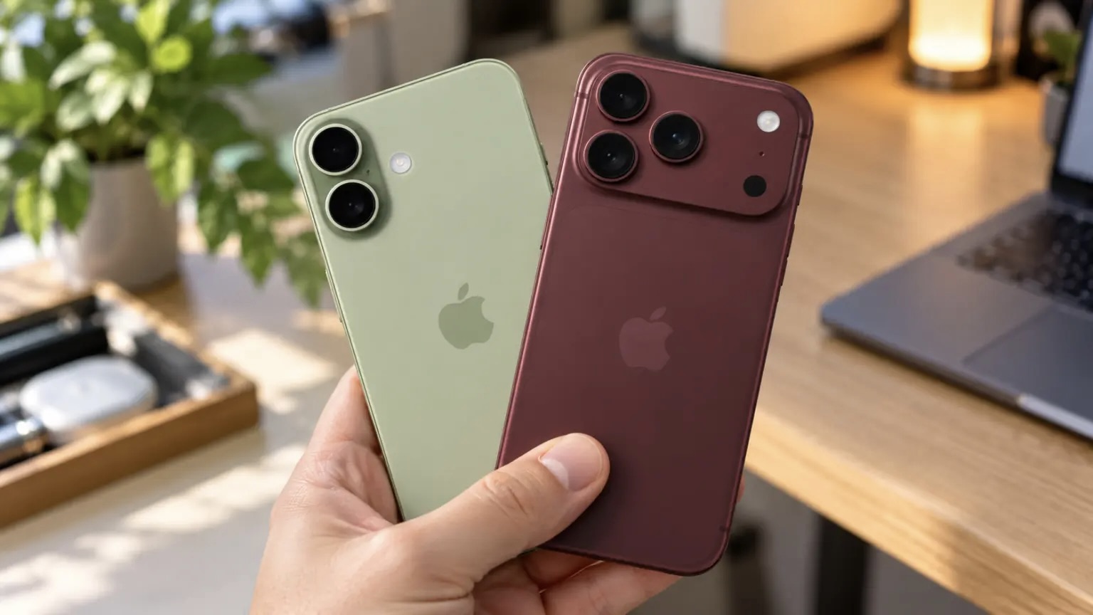 iPhone 17 и iPhone 18 Pro в руке