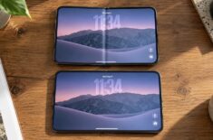 Оставил iPhone Duo раскрытым на весь день и не узнал его экран. Фото.