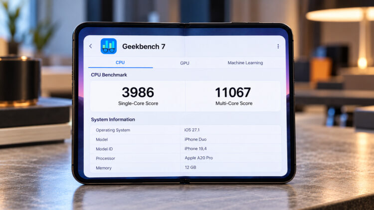 Складной iPhone Duo прошел первый тест, и скорость у него не главная проблема. Фото.