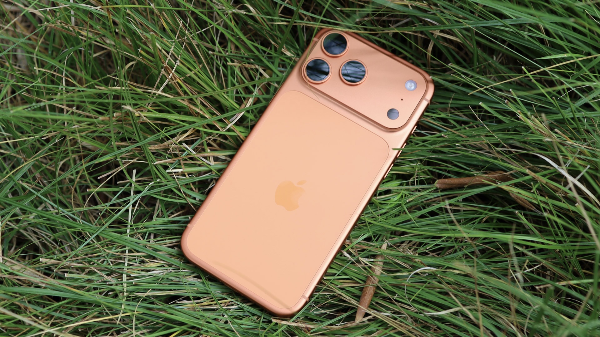 iPhone 17 Pro Max на траве