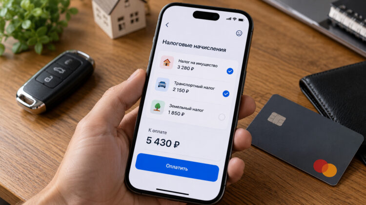 Как оплатить налог за квартиру и машину с iPhone через Госуслуги и Налоги ФЛ. Фото.