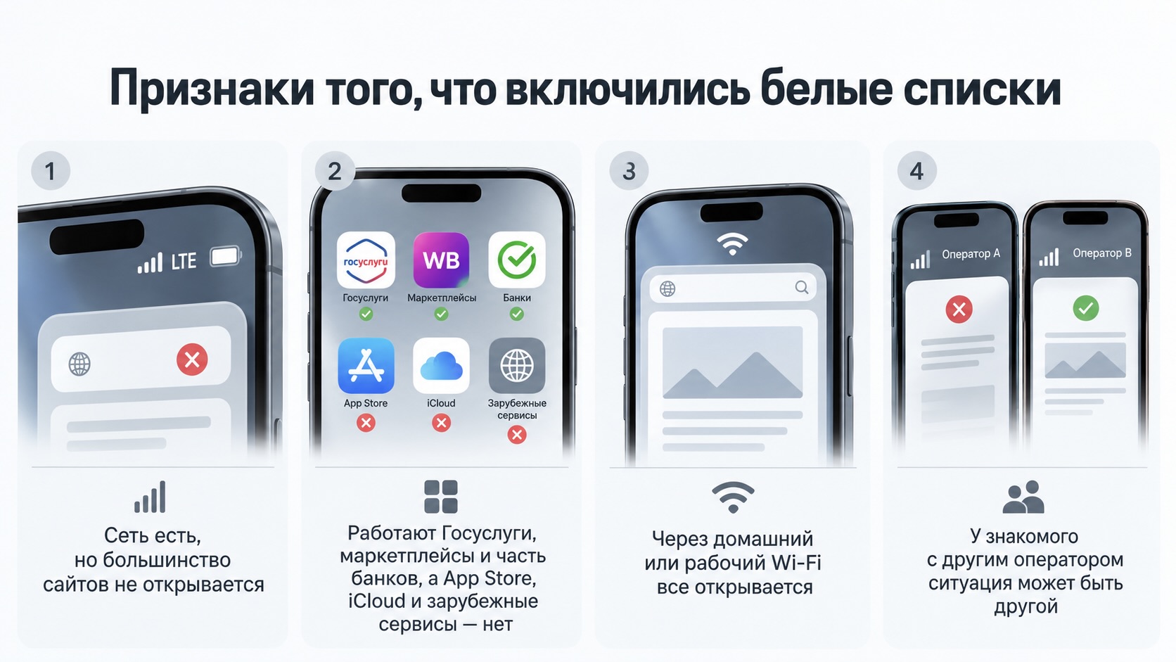 Инфографика: как понять, что включили белые списки