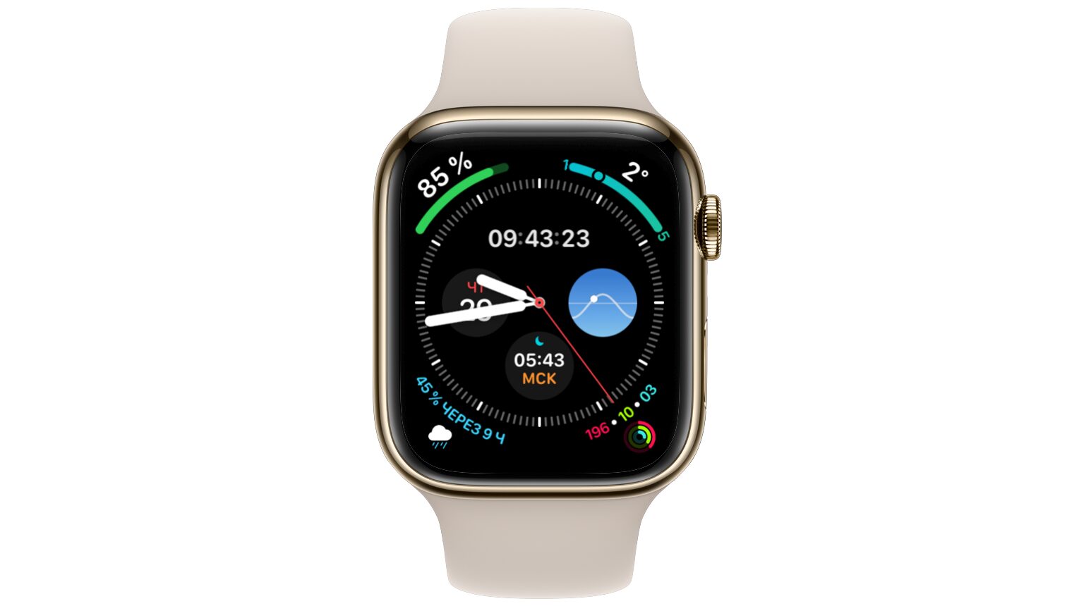 Циферблат Apple Watch Series 10: отсюда карусель приложений не вызывается